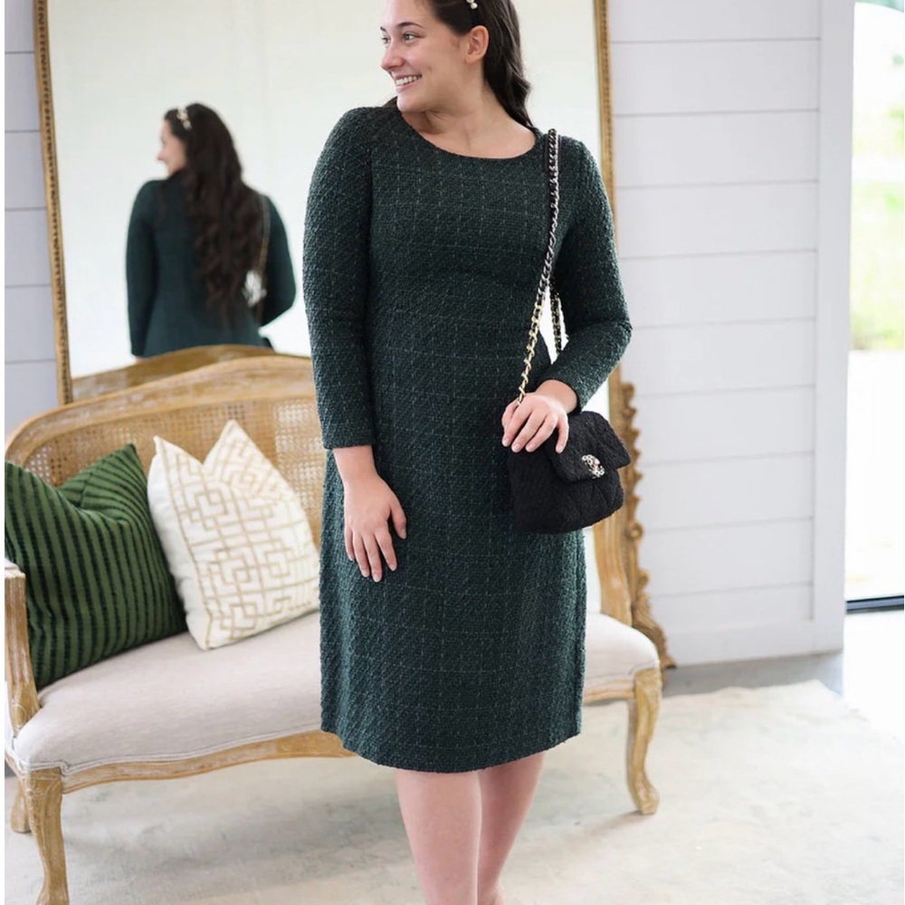 Dainty Jewells Forest Green Long Sleeve Dress